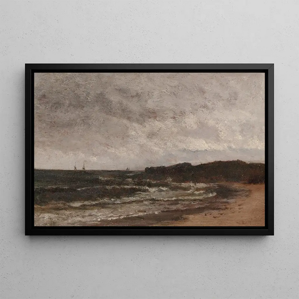 Singing Beach Manchester Massachusetts - American School — framed artwork on a wall