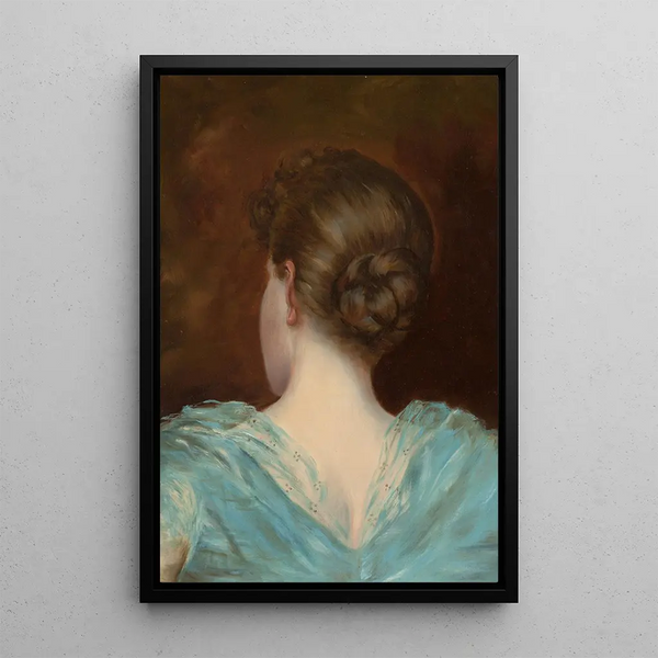 Reproduction of the painting Woman in Blue Dress - American School