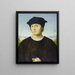 Portrait of a Man - Amico Aspertini — framed artwork on a wall
