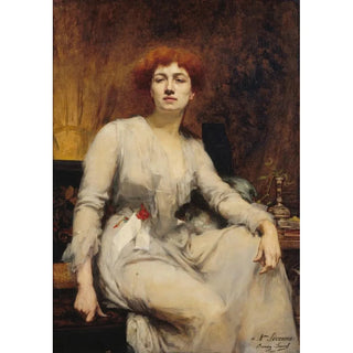 Severine Caroline Rémy, wife of Guebhard, 1855-1929, known as socialist journalist - Amélie Beaury-Saurel — artwork view