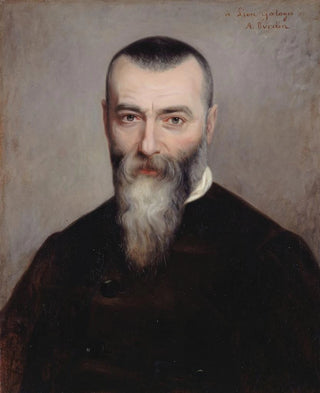 Portrait Painting of Alphonse Karr 1808-1890 Journalist and Writer - Amélie Burdin — artwork view