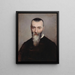 Portrait Painting of Alphonse Karr 1808-1890 Journalist and Writer - Amélie Burdin — framed artwork on a wall