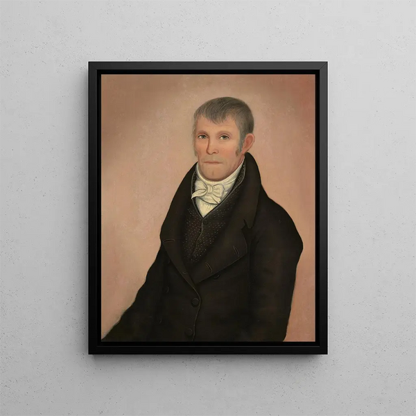 Portrait of a Gentleman - Ammi Phillips — framed artwork on a wall