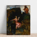 Reproduction of the painting An der Quelle (Lauschende Nymphe) - Franz von Stuck