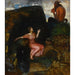 Reproduction of the painting An der Quelle (Lauschende Nymphe) - Franz von Stuck
