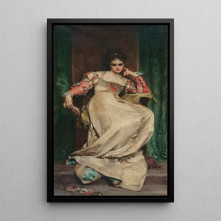 La Méditation - Anatole Vély — framed artwork on a wall