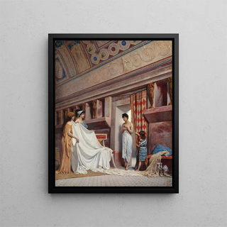 Scene of bath - Anatolio Scifoni — framed artwork on a wall