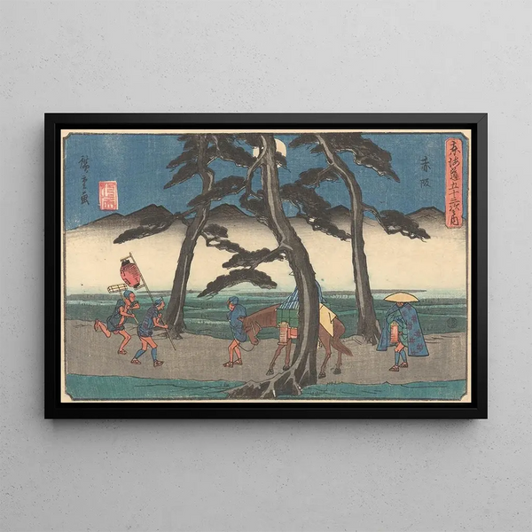 Akasaka - Andō Hiroshige — framed artwork on a wall