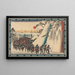 Army bypassing the hill in the snow - Andō Hiroshige — framed artwork on a wall