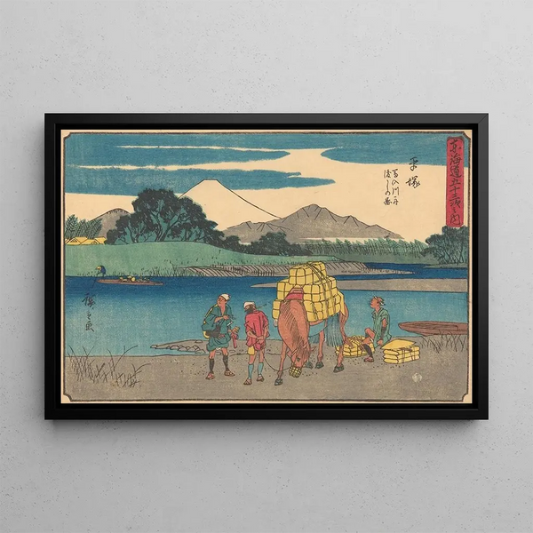 Hiratsuka Painting - Andō Hiroshige — framed artwork on a wall