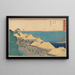 Maison Yedo sur la rivière à Kanagawa - Andō Hiroshige — framed artwork on a wall