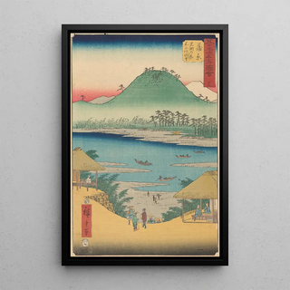 Kanbara Painting - Andō Hiroshige — framed artwork on a wall
