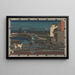 Night Attack on Chushingura Honzo - Andō Hiroshige — framed artwork on a wall