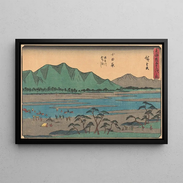 Odawara Painting - Andō Hiroshige — framed artwork on a wall
