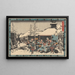 Presentation of the Man with the Sword - Andō Hiroshige — framed artwork on a wall