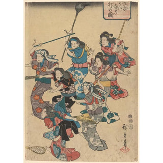 Querelle de domestiques - Andō Hiroshige — artwork view