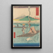 Reproduction of the painting Radeau Shoshiyu among the reeds - Andō Hiroshige
