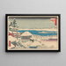 Marches du temple sous la neige - Andō Hiroshige — framed artwork on a wall