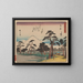 Tokaido gojusantsugi, planche 15 - Andō Hiroshige — framed artwork on a wall