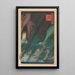 View in the Rain - Andō Hiroshige — framed artwork on a wall