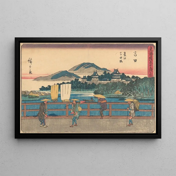 Yoshida - Hiroshige Andō — framed artwork on a wall
