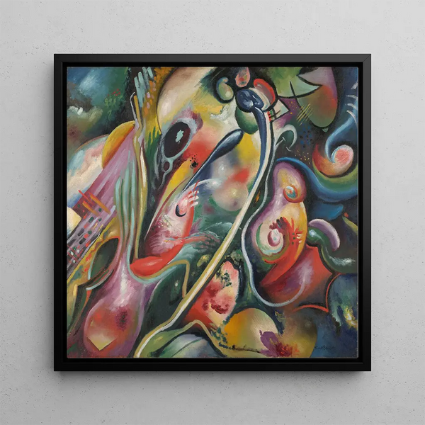 Andante V - Rudolf Bauer — framed artwork on a wall