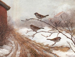 A winter scene with birds - Anders Abrahamsen Kongsrud — artwork view
