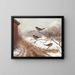 A winter scene with birds - Anders Abrahamsen Kongsrud — framed artwork on a wall