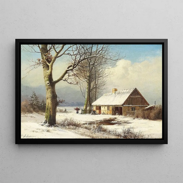 On ramène du bois - Anders Andersen-Lundby — framed artwork on a wall