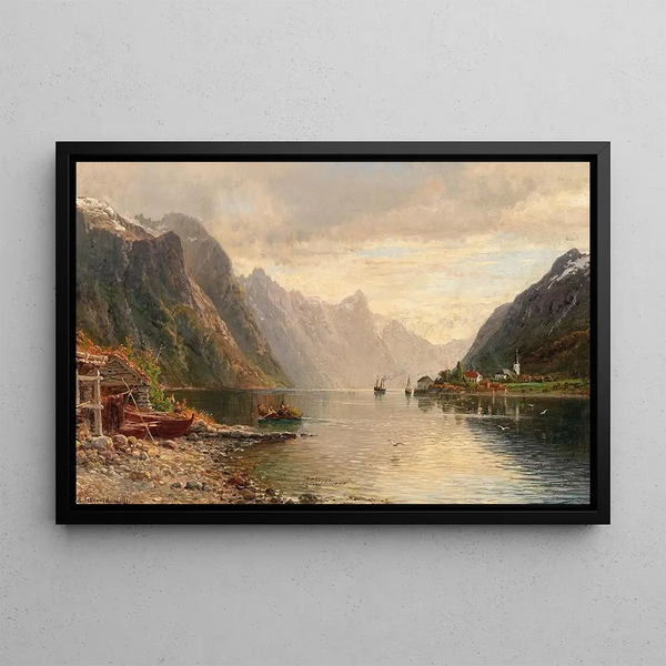 Landscape of Fjord - Anders Askevold — framed artwork on a wall