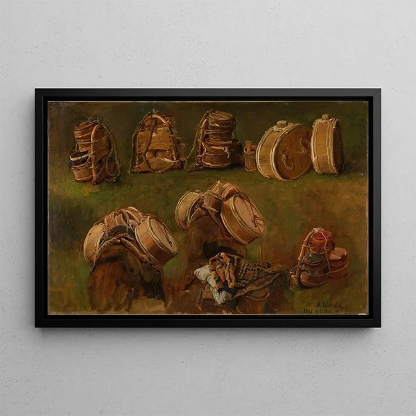 Study of a Beehive and Other Objects - Anders Askevold — framed artwork on a wall