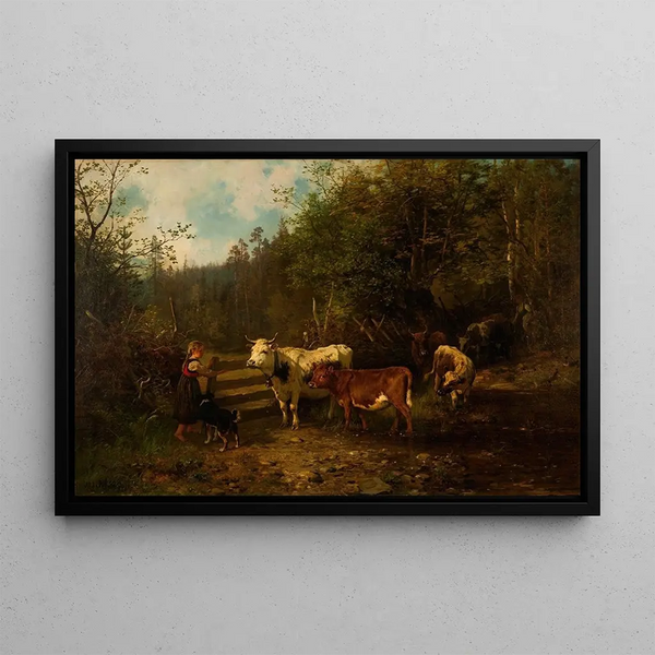 Pastoral Woodland - Anders Askevold — framed artwork on a wall