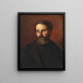 L'autoportrait de l'artiste - Anders Lunde — framed artwork on a wall