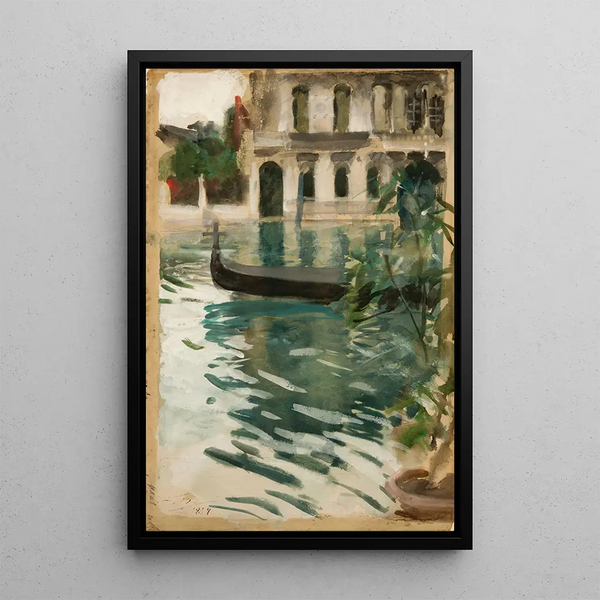 Venice Gondola Painting - Anders Zorn — framed artwork on a wall