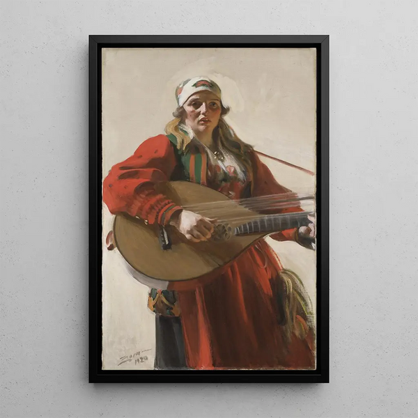 Tones of the homeland - Anders Zorn — framed artwork on a wall