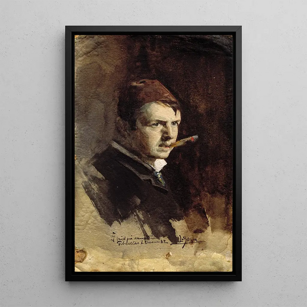 Self-portrait Painting - Anders Zorn — framed artwork on a wall
