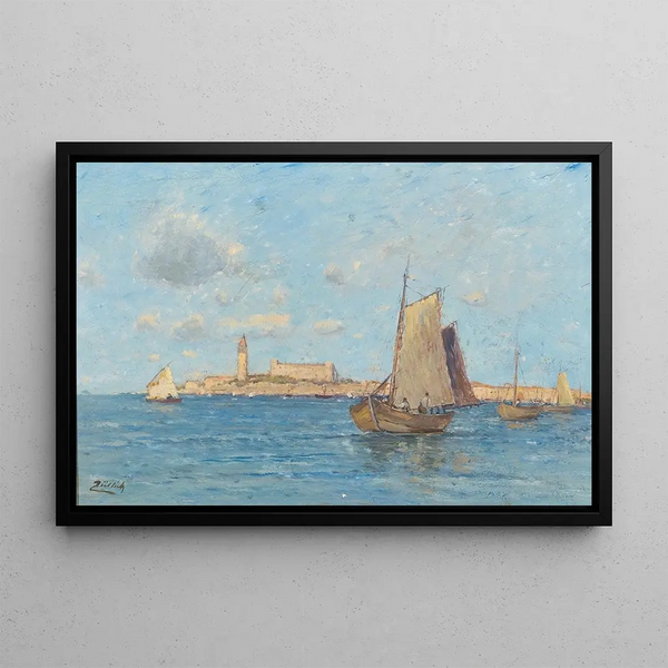 Capodistria on the Adriatic - Andor Zllich Von Zllborn — framed artwork on a wall