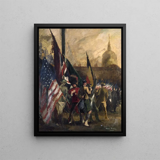 Les Alliés - André Charles Mare — framed artwork on a wall