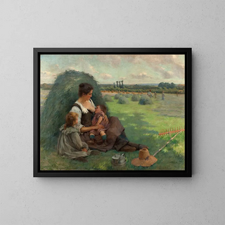 La vie simple - André Brouillet — framed artwork on a wall