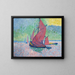Les voiles rouges - André Derain — framed artwork on a wall