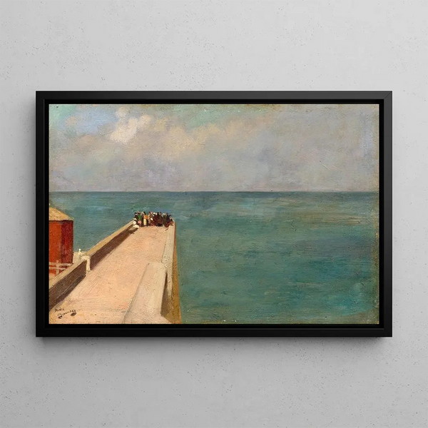 La jetée - André Devambez — framed artwork on a wall
