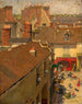 Fight on a village square seen from above - André Devambez — artwork view