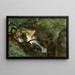Forest Interior Painting with a Waterfall - André Giroux — framed artwork on a wall