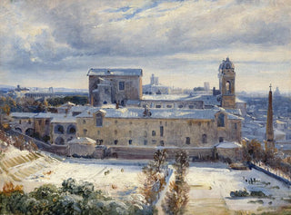 Sainte Trinité des Monts sous la neige - André Giroux — artwork view