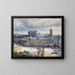 Sainte Trinité des Monts sous la neige - André Giroux — framed artwork on a wall