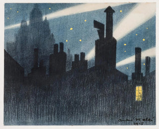 Two Zeppelins over Paris - André Hell — artwork view