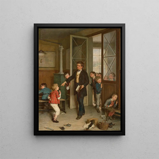Les petits fumeurs pris sur le fait - André Henri Dargelas — framed artwork on a wall