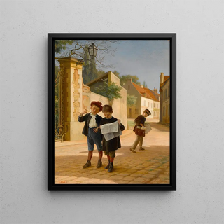 Farces d'écoliers - André Henri Dargelas — framed artwork on a wall