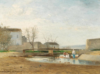 Washers by the riverbank - André Maglione — artwork view