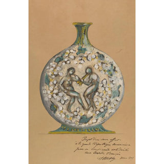 Vase with dancing figures - André Metthey — artwork view